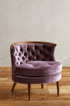 Anthropologie Slub Velvet Bixby Chair
