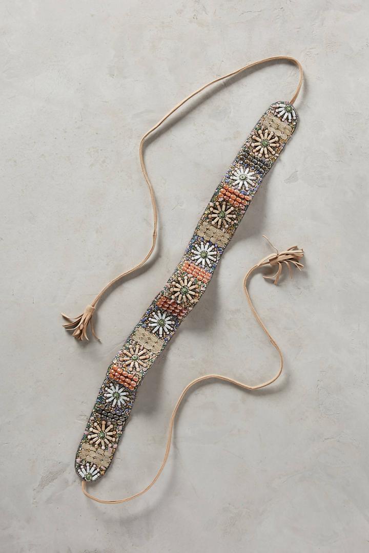 Anthropologie Starburst Beaded Belt