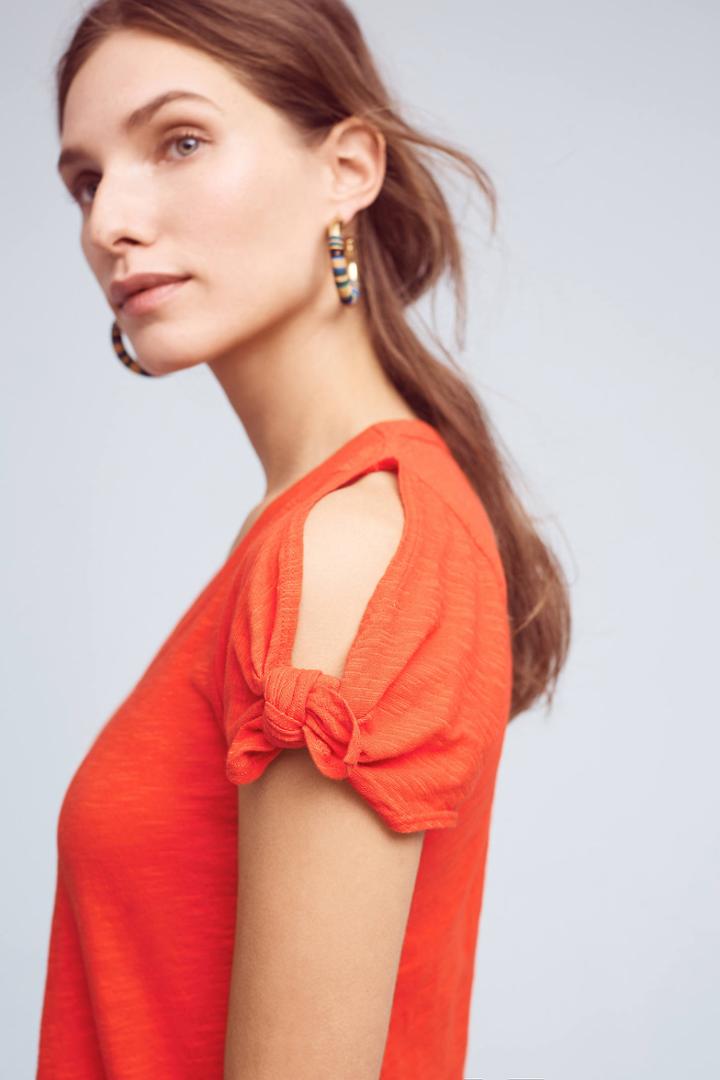 Left Of Center Tie-cuff Tee