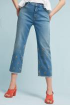 Pilcro Embroidered High-rise Straight Jeans