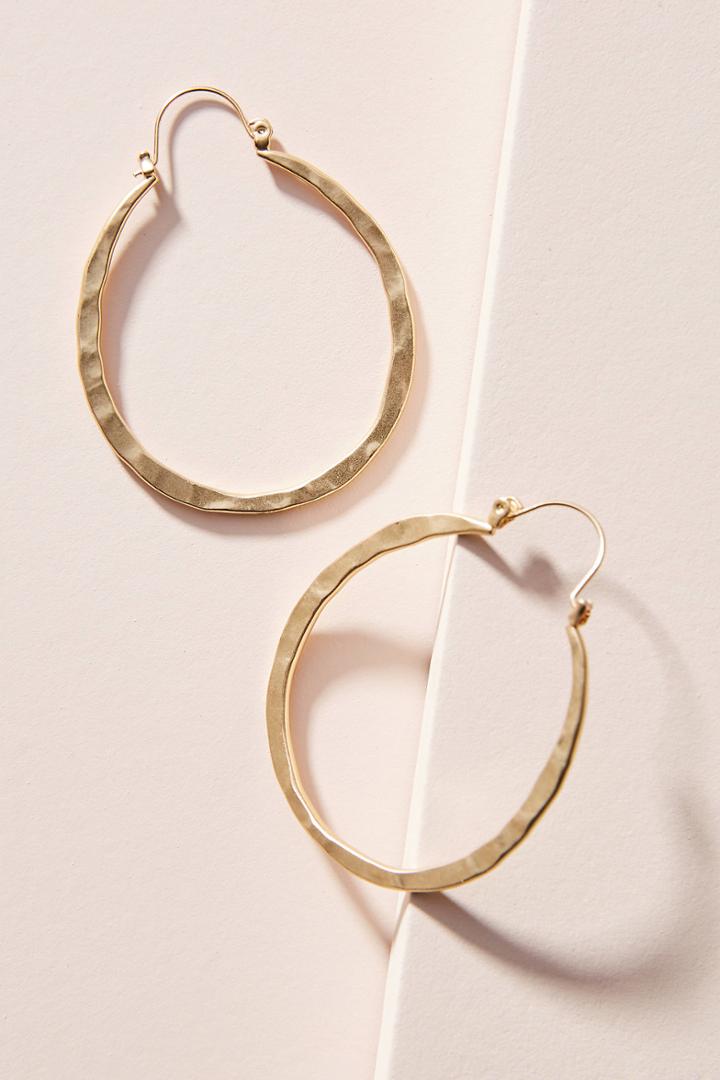 Anthropologie Baylee Oval Hoop Earrings