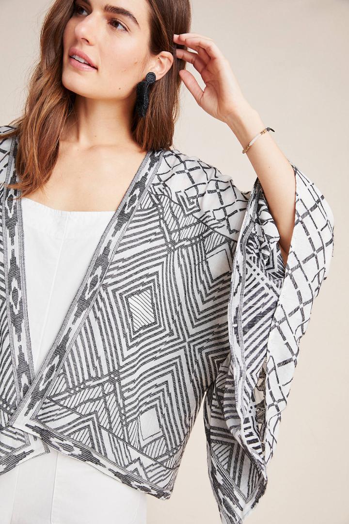 Anthropologie Lysette Cropped Kimono