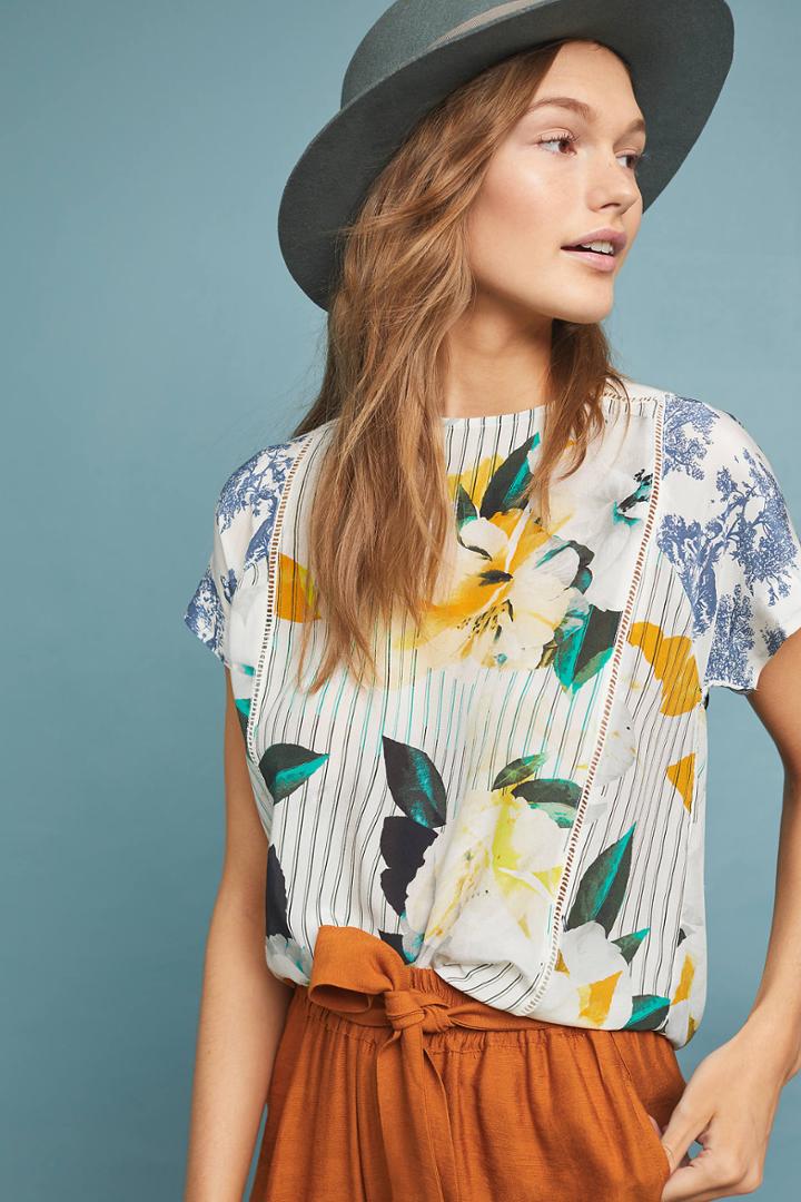 Maeve Southern Silk Blouse