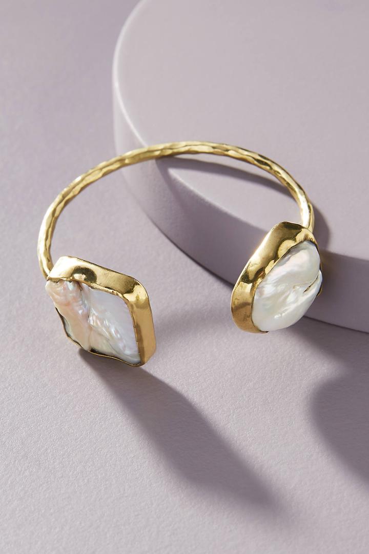 Lena Bernard Double Pearl Cuff Bracelet
