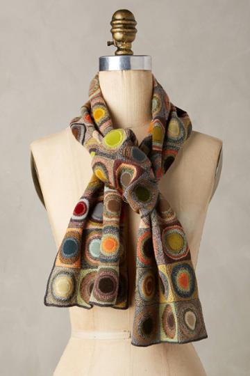 Sophie Digard Pieced Circles Wool Scarf