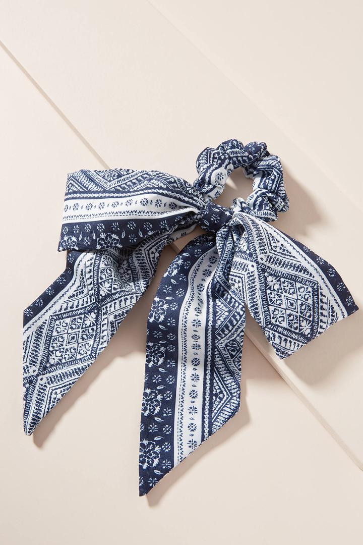 Anthropologie Natalie Printed Ponytail Holder