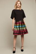 Eva Franco Striped Taffeta Skirt