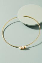 Gold Philosophy Triple Pearl Collar Necklace