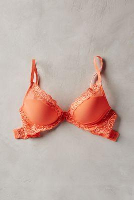 Natori Feathers Contour Plunge Bra Bright Red