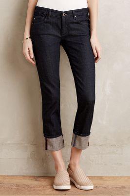 Ag Stevie Cuff Jeans Rinsed Denim