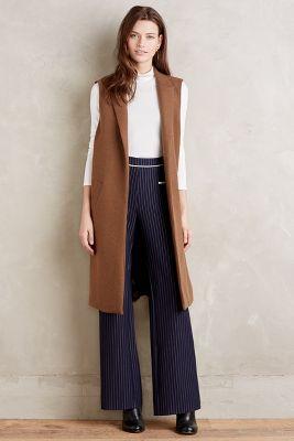 Harlyn Pinstriped Wide-leg Trousers