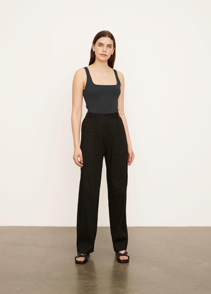Vince Pleat Front Pull On Pant