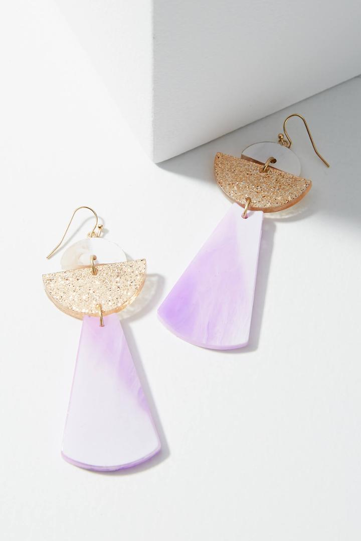 Anthropologie Lucite Space Drop Earrings