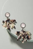 Elizabeth Cole Printed Resin Coral Drop Earrings