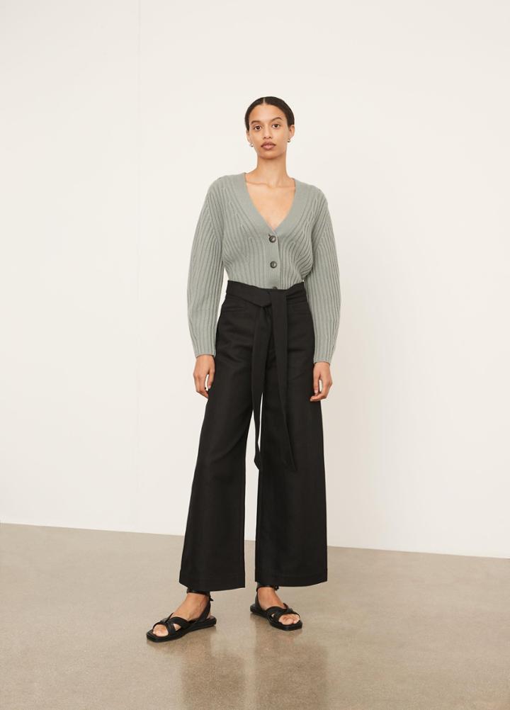Vince Tie Front Crop Wide Pant