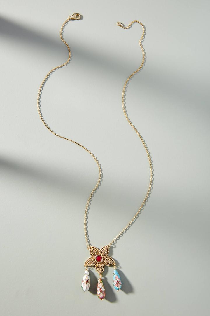 Anthropologie Rabat Flower Necklace