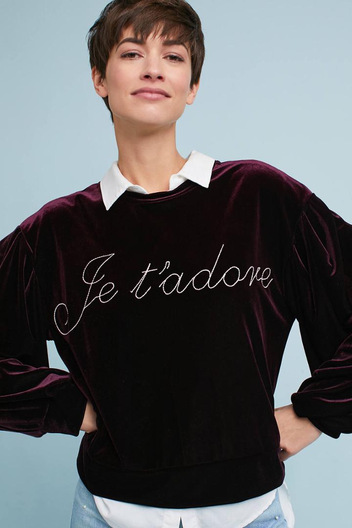 Misa Je T'adore Velvet Sweatshirt