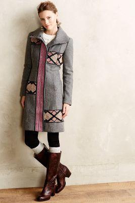 Plenty By Tracy Reese Embroidered Amalia Coat