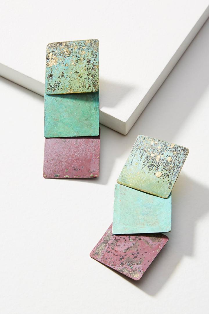Sibilia Stacking Squares Drop Earrings