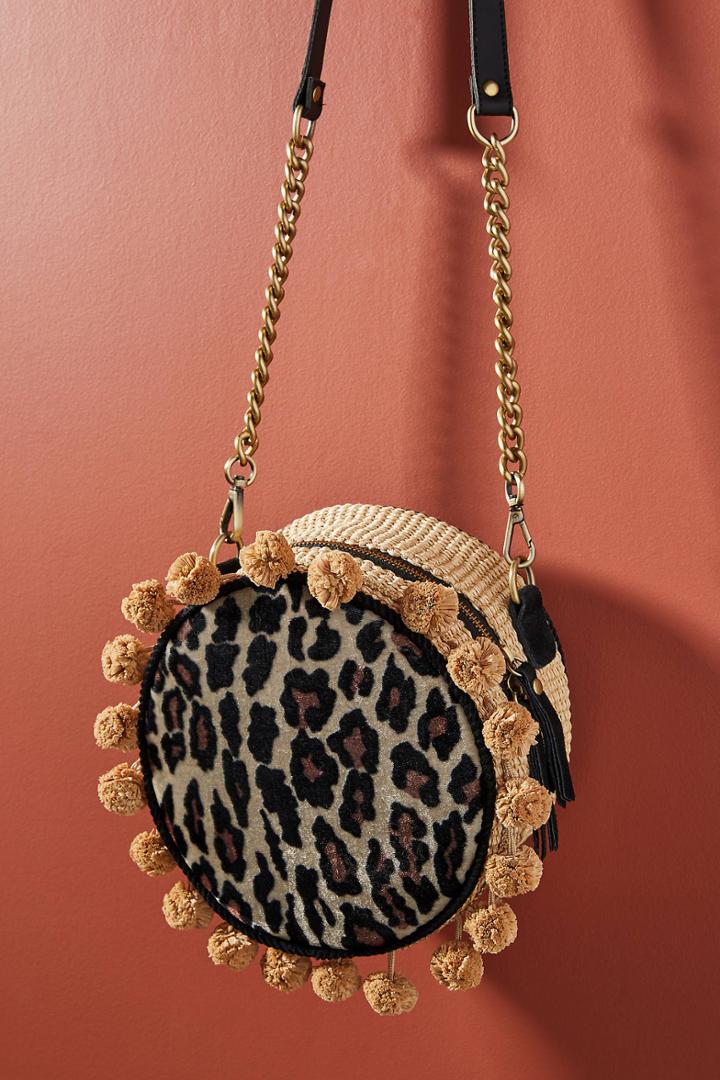 Viamail Leopard Circle Crossbody Bag