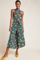 Anthropologie Geneva Halter Wide-leg Jumpsuit