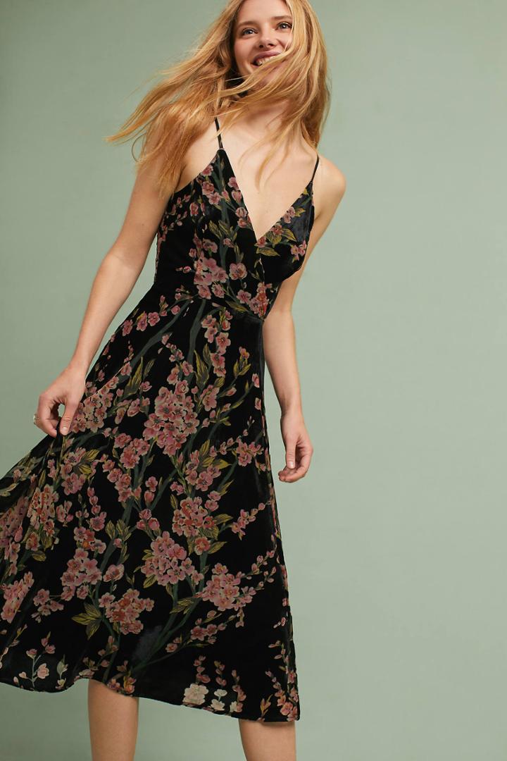 Eri + Ali Floral Burnout Slip Dress