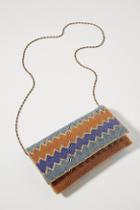 Anthropologie Beaded Chevron Clutch