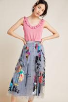 Geisha Designs Augusta Tulle Midi Skirt