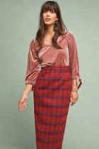 Reath Velvet Tie-sleeve Top