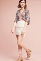 Allison New York Tiered Lace Mini Skirt