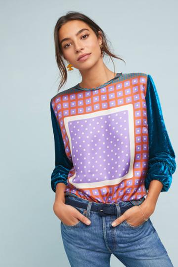 Le Sarte Pettegole Geometric Silk Pullover