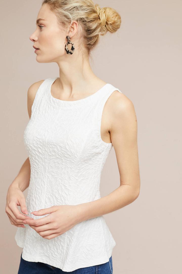 Anthropologie Seamed + Textured Tank