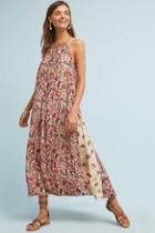 Anthropologie Beaded Halter Maxi Dress