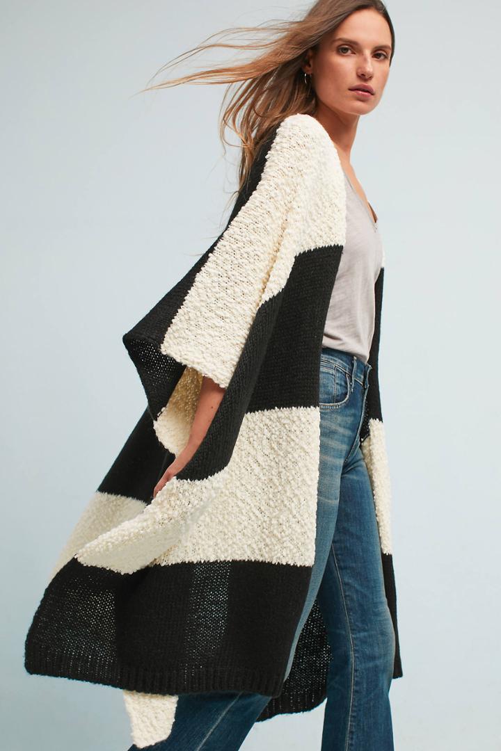 Anthropologie Mixed Stripes Kimono