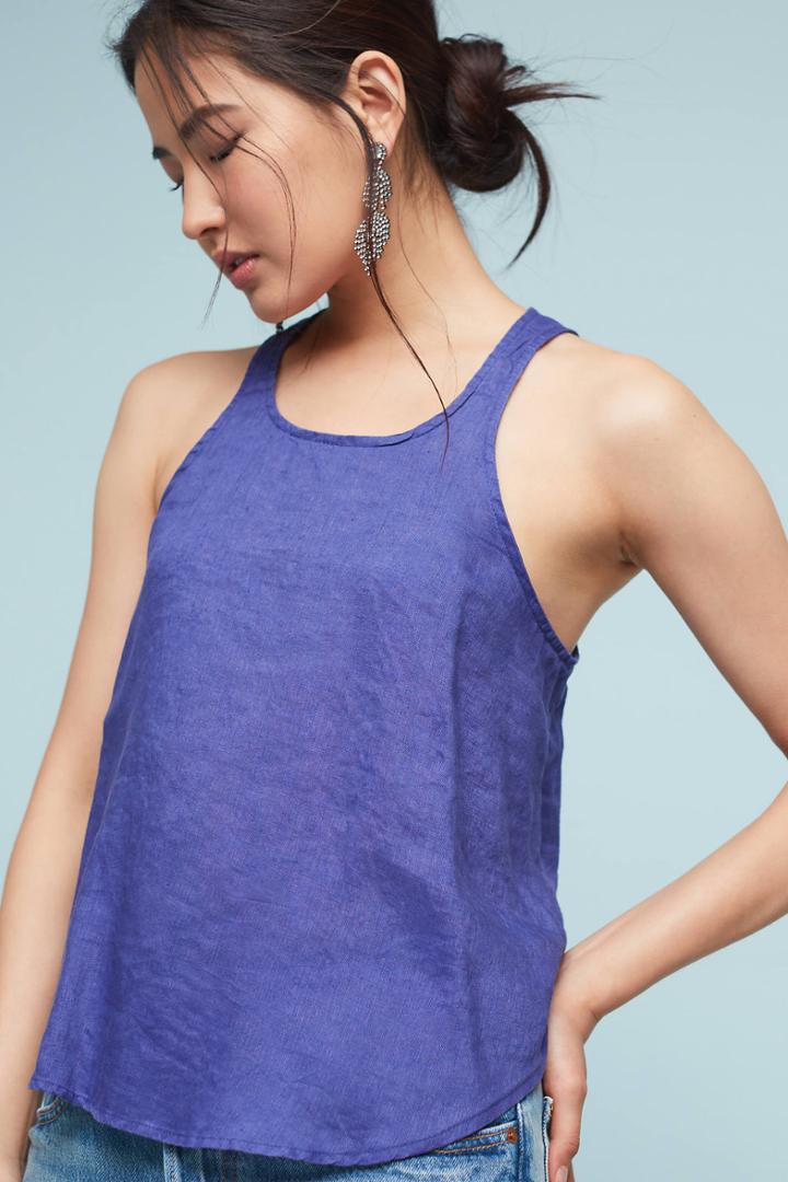 Maeve Sleeveless Linen Swing Top