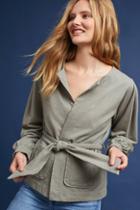 Anthropologie Pleated Tie-front Cardigan