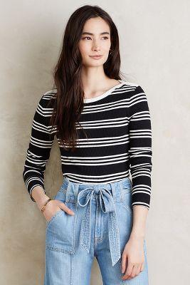 Everleigh Striped Boatneck Top