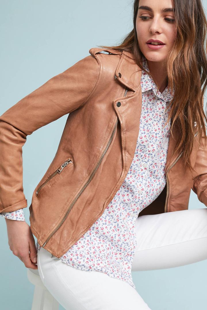 Lamarque Kiyoshi Belted Moto Jacket