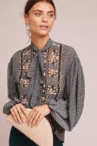 Tracy Reese Printed Tie-neck Blouse