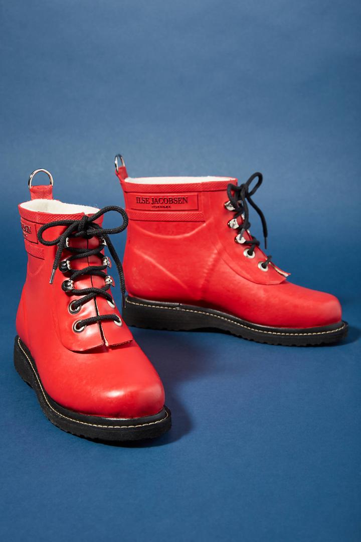 Ilse Jacobsen Short Lace-up Rain Boots