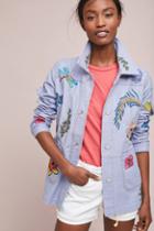 Anthropologie Embroidered Patch Jacket