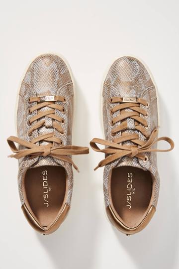 J/slides J/slide Metallic Snake Platform Sneakers