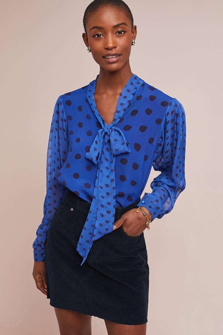 Bl-nk Marion Neck-tie Blouse
