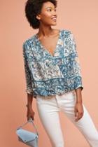 Maeve Gianna Printed Wrap Top