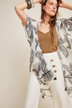 Anthropologie Palm-printed Kimono
