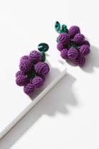Venessa Arizaga Crocheted Fruit Drop Earrings