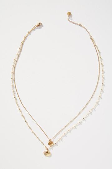 Tess + Tricia Seaside Shells Layered Necklace
