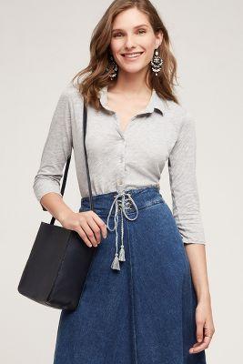 Velvet By Graham And Spencer Slubbed Buttondown