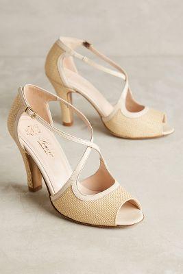 Nora Scarpe Di Lusso Raffia Heels Black Motif