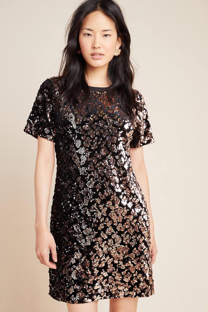 Ro & De Andi Sequined Tee Dress